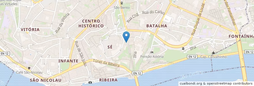 Mapa de ubicacion de Oásis da Sé en Portugal, Norte, Porto, Área Metropolitana Do Porto, Porto, Vila Nova De Gaia, Cedofeita, Santo Ildefonso, Sé, Miragaia, São Nicolau E Vitória.