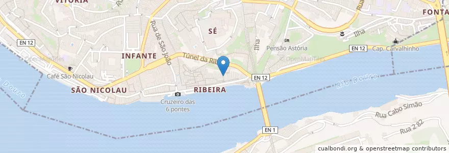 Mapa de ubicacion de Saloon en Portugal, Nord, Porto, Área Metropolitana Do Porto, Porto, Vila Nova De Gaia, Santa Marinha E São Pedro Da Afurada.