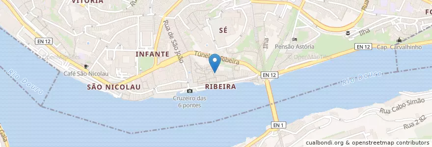 Mapa de ubicacion de Porta Larga en ポルトガル, ノルテ, Porto, Área Metropolitana Do Porto, Porto, Vila Nova De Gaia, Santa Marinha E São Pedro Da Afurada.