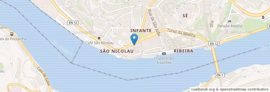 Mapa de ubicacion de Dona Antónia en پرتغال, Norte, Porto, Área Metropolitana Do Porto, Porto, Vila Nova De Gaia, Santa Marinha E São Pedro Da Afurada.