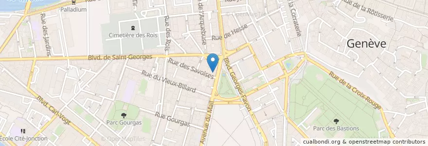 Mapa de ubicacion de Moulin Rouge en Швейцария, Женева, Женева, Genève.