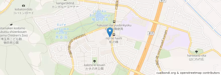 Mapa de ubicacion de 東和銀行 en Giappone, Prefettura Di Saitama, 東松山市.