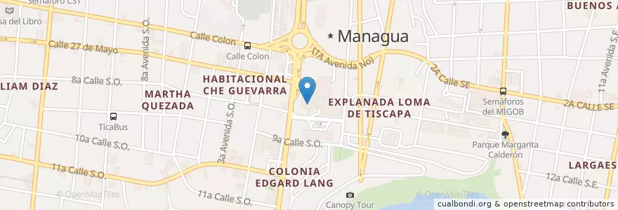 Mapa de ubicacion de Cinemas Inter en نيكاراجوا, Departamento De Managua, Managua (Municipio).