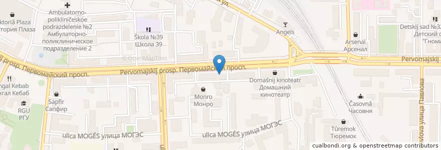 Mapa de ubicacion de Спрей en روسيا, Центральный Федеральный Округ, ريازان أوبلاست, Городской Округ Рязань.