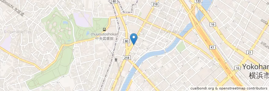 Mapa de ubicacion de コインロッカー en ژاپن, 神奈川県, 横浜市, 中区, 西区.