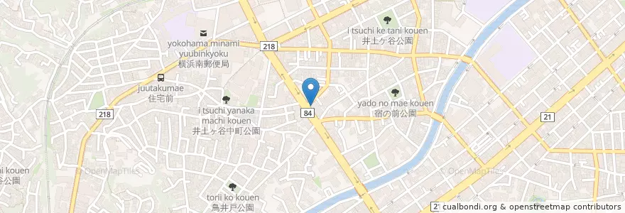 Mapa de ubicacion de そば処 中村屋 en ژاپن, 神奈川県, 横浜市, 南区.