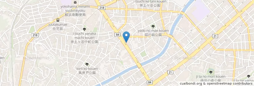 Mapa de ubicacion de 焼肉冷麺 アリラン飯店 en Japón, Prefectura De Kanagawa, Yokohama, Barrio Minami.