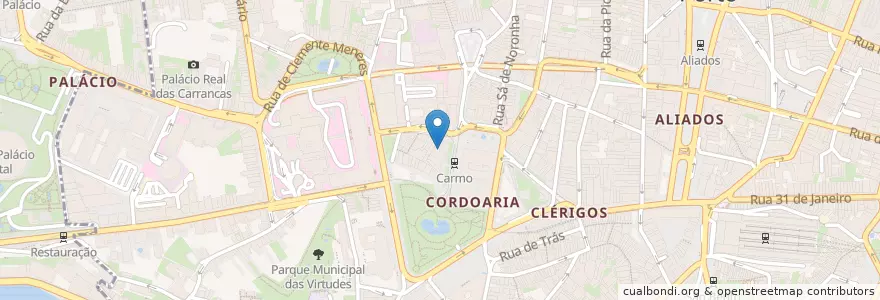 Mapa de ubicacion de Café Piolho en البرتغال, المنطقة الشمالية (البرتغال), Área Metropolitana Do Porto, بورتو, بورتو, Cedofeita, Santo Ildefonso, Sé, Miragaia, São Nicolau E Vitória.