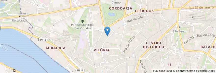 Mapa de ubicacion de Rei dos Galos en 葡萄牙, 北部大區, Área Metropolitana Do Porto, Porto, Porto, Cedofeita, Santo Ildefonso, Sé, Miragaia, São Nicolau E Vitória.