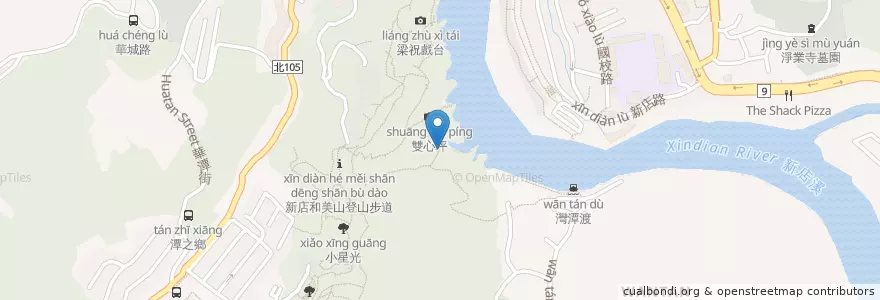 Mapa de ubicacion de 香茹亭 en 타이완, 신베이 시, 신뎬 구.