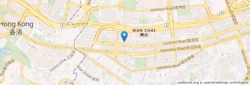 Mapa de ubicacion de The Canny Man en Cina, Guangdong, Hong Kong, Hong Kong, Nuovi Territori, 灣仔區 Wan Chai District.