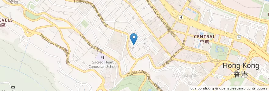 Mapa de ubicacion de Geronimo Shot Bar en 中国, 广东省, 香港 Hong Kong, 香港島 Hong Kong Island, 新界 New Territories, 中西區 Central And Western District.