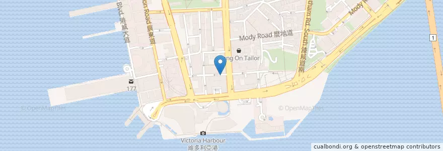 Mapa de ubicacion de Felix Bar en الصين, غوانغدونغ, هونغ كونغ, الأقاليم الجديدة, 油尖旺區 Yau Tsim Mong District.