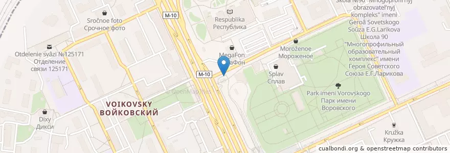Mapa de ubicacion de народный телефон en Rusia, Центральный Федеральный Округ, Москва, Северный Административный Округ, Войковский Район.