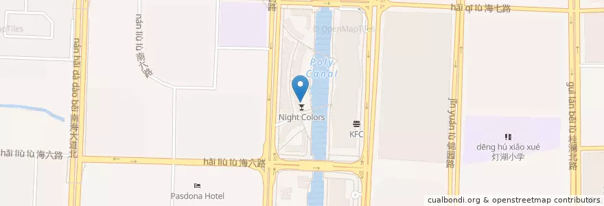 Mapa de ubicacion de Pizzeria Montana en Китай, Гуандун, 佛山市, 南海区.
