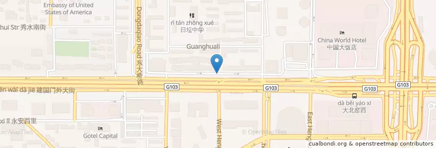 Mapa de ubicacion de Najia Xiaoguan en China, Pequim, Hebei, 朝阳区 / Chaoyang.