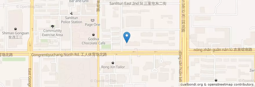 Mapa de ubicacion de Club Vogue en 중국, 베이징시, 허베이성, 朝阳区 / Chaoyang.