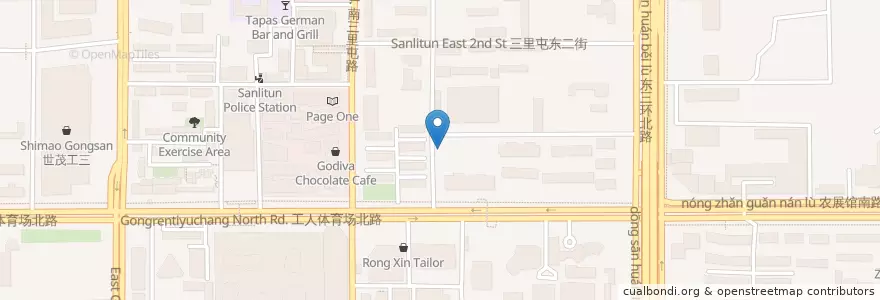 Mapa de ubicacion de Рез. Новой Зеландии en China, Peking, Hebei, 朝阳区 / Chaoyang.