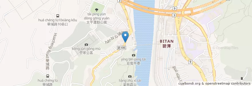 Mapa de ubicacion de 邑讚美食 en Taïwan, Nouveau Taipei, Xindian.