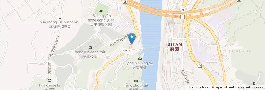 Mapa de ubicacion de 瑞麟美而美 en تايوان, تايبيه الجديدة, 新店區.