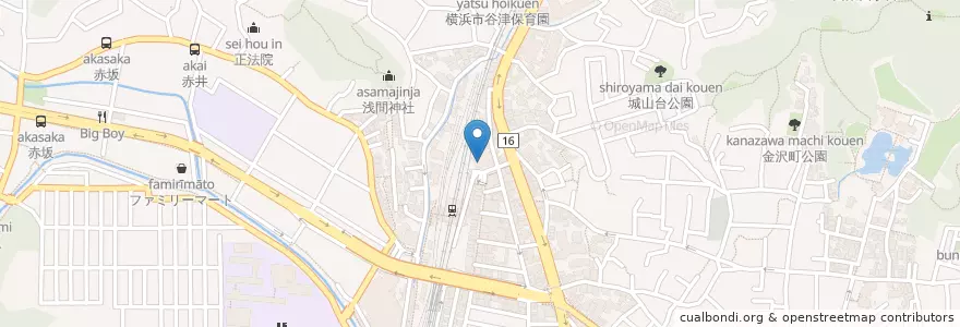 Mapa de ubicacion de 花クリニック en ژاپن, 神奈川県, 横浜市, 金沢区.