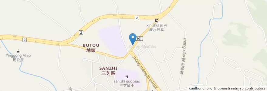 Mapa de ubicacion de 珍饌港式燒臘快餐 en Taiwan, 新北市, 三芝區.