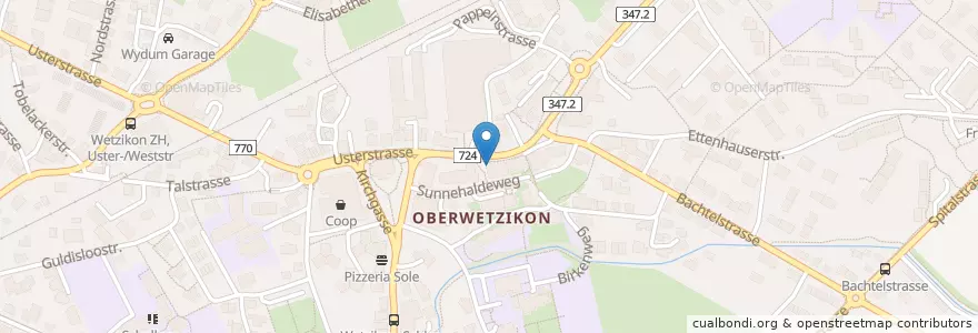 Mapa de ubicacion de Suan Long en 瑞士, 蘇黎世, Bezirk Hinwil, Wetzikon (Zh).