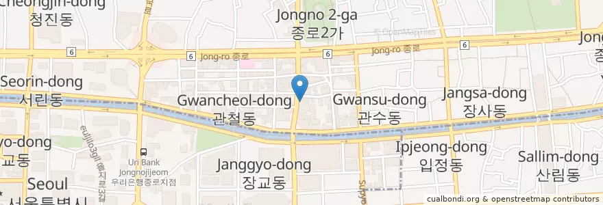 Mapa de ubicacion de 시네코아 (Cinekoa) en Coreia Do Sul, Seul.