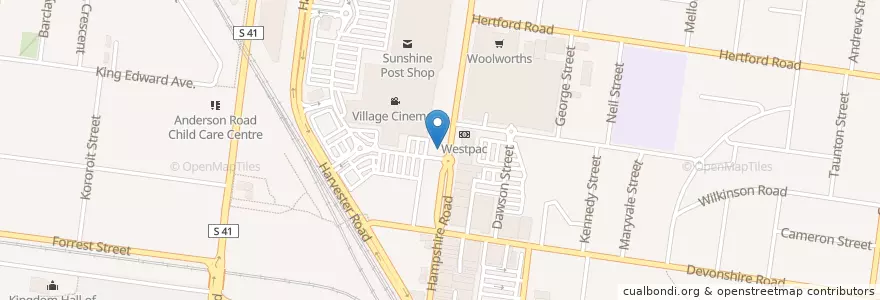 Mapa de ubicacion de Sunshine Library en Australie, Victoria, City Of Brimbank.