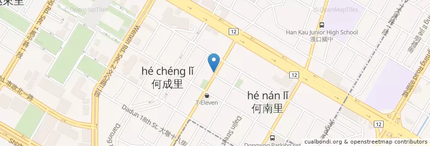 Mapa de ubicacion de 敦煌牙醫 en تایوان, تایچونگ.