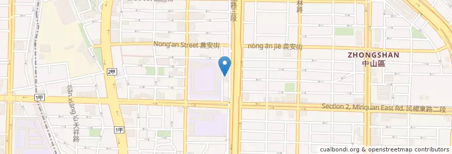 Mapa de ubicacion de 恆安民眾閱覽室 en Taiwan, Nuova Taipei, Taipei, Distretto Di Zhongshan.