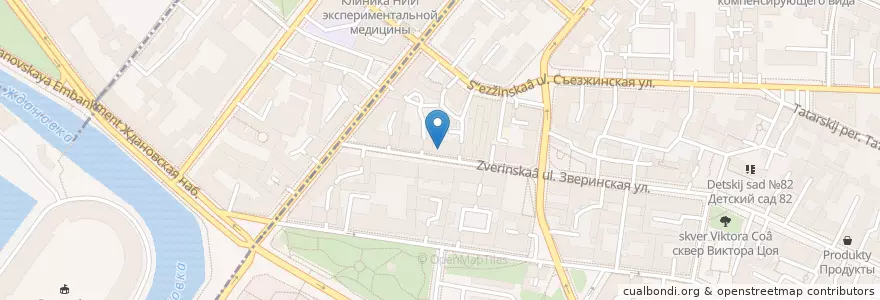 Mapa de ubicacion de GoodMeD en Russie, District Fédéral Du Nord-Ouest, Oblast De Léningrad, Saint-Pétersbourg, Петроградский Район, Введенский Округ.