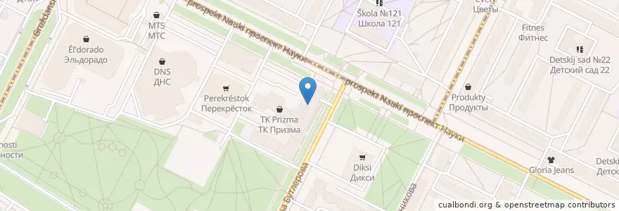 Mapa de ubicacion de VTB Bank en Russia, Northwestern Federal District, Leningrad Oblast, Saint Petersburg, Калининский Район, Округ Гражданка.
