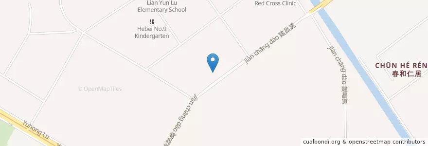 Mapa de ubicacion de Tie Lu No.3 Middle School en China, Tianjin, Hebei, Hebei District.