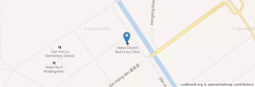 Mapa de ubicacion de Hebei District Red Cross Clinic en Chine, Tianjin, Hebei, 河北区 (Hebei).