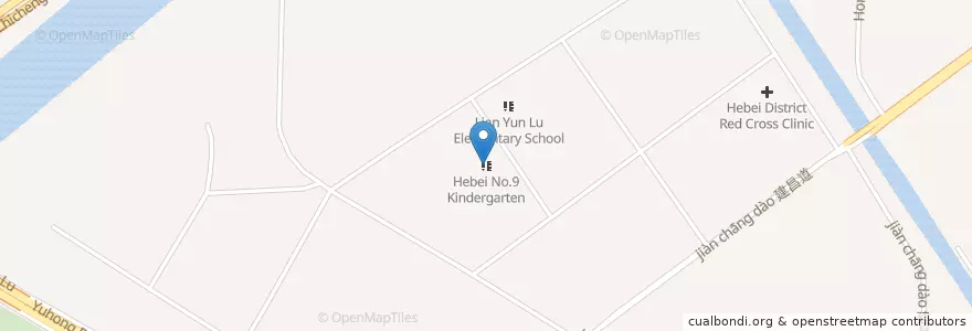 Mapa de ubicacion de Hebei No.9 Kindergarten en 中国, 天津市, 河北省, 河北区 (Hebei).