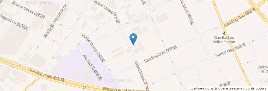 Mapa de ubicacion de Tianjin School of Posts and Telecommunications en China, Tianjin, Hebei, Heping District.