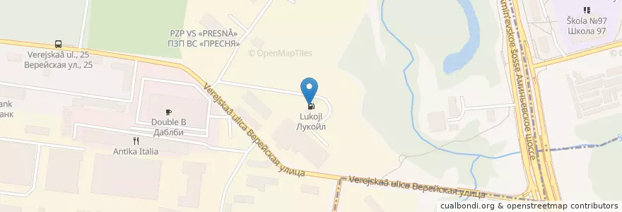 Mapa de ubicacion de Лукойл en 러시아, Центральный Федеральный Округ, Москва, Западный Административный Округ, Можайский Район.