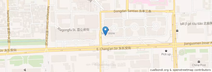 Mapa de ubicacion de Shopping APM Beijing en China, Pequim, Hebei, 东城区.