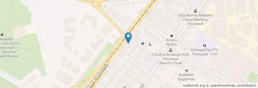 Mapa de ubicacion de Поликлиника №62, филиал №4 en Rússia, Distrito Federal Central, Москва, Северный Административный Округ, Район Беговой.