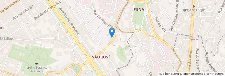 Mapa de ubicacion de Star of India en Portugal, Área Metropolitana De Lisboa, Lissabon, Grande Lisboa, Lissabon.