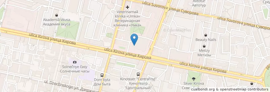 Mapa de ubicacion de Театр кукол en روسیه, Центральный Федеральный Округ, Калужская Область, Городской Округ Калуга.