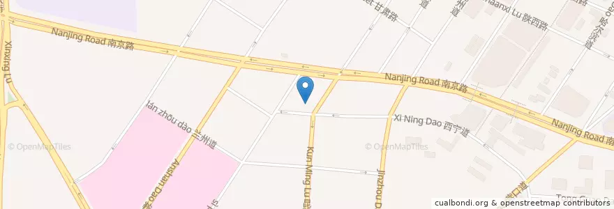 Mapa de ubicacion de He Ping Qu Zhong Xin Elementary School en China, Tianjin, Hebei, Heping District.