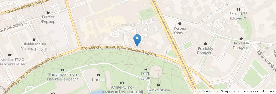 Mapa de ubicacion de Салхино en Russia, Northwestern Federal District, Leningrad Oblast, Saint Petersburg, Petrogradsky District, Округ Кронверкское.