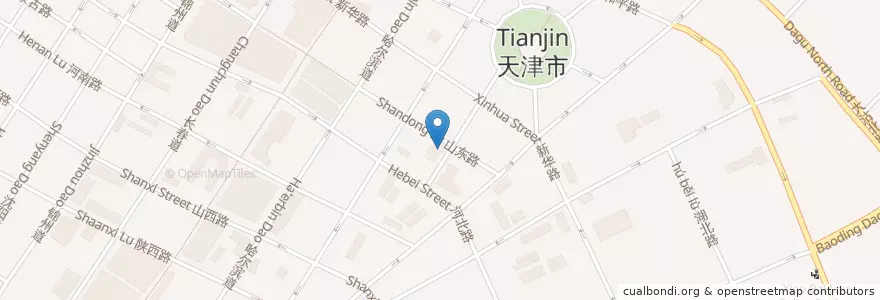Mapa de ubicacion de Heping District Library en 中国, 天津市, 河北省, 和平区 (Heping).