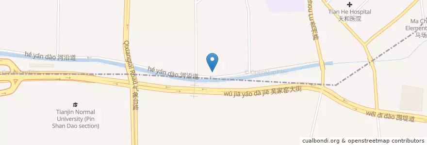 Mapa de ubicacion de Xin Xing Hospital en China, Tianjin, Hebei, Hexi District.