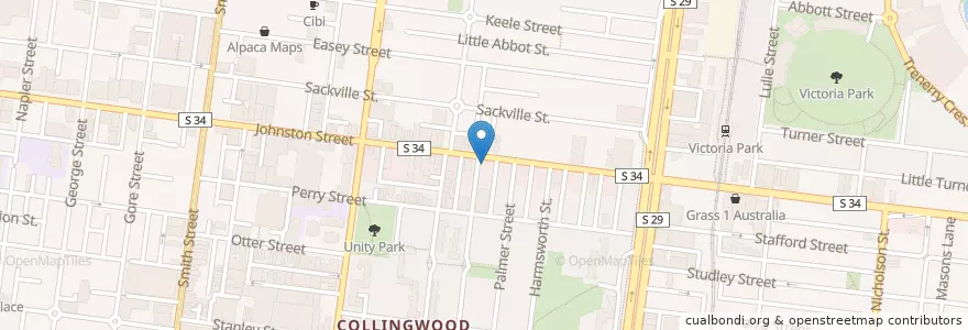 Mapa de ubicacion de Libertine & Co. en 오스트레일리아, Victoria, City Of Yarra.