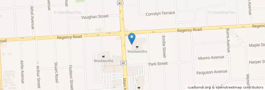 Mapa de ubicacion de NAB en Australia, South Australia, Adelaide, City Of Port Adelaide Enfield, City Of Prospect.
