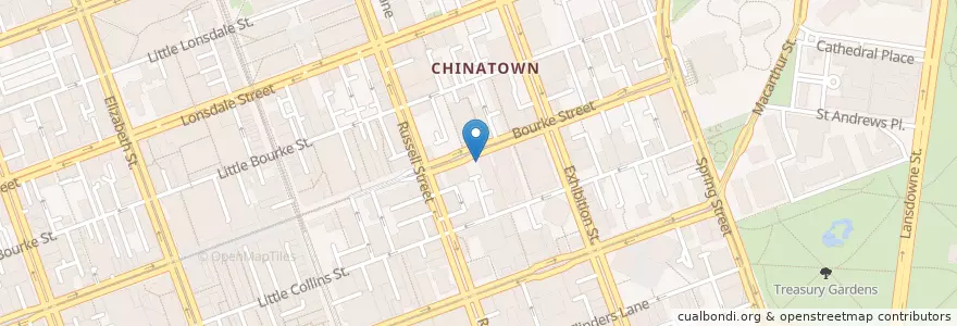 Mapa de ubicacion de Gangnam Pocha en Австралия, Виктория, City Of Melbourne.