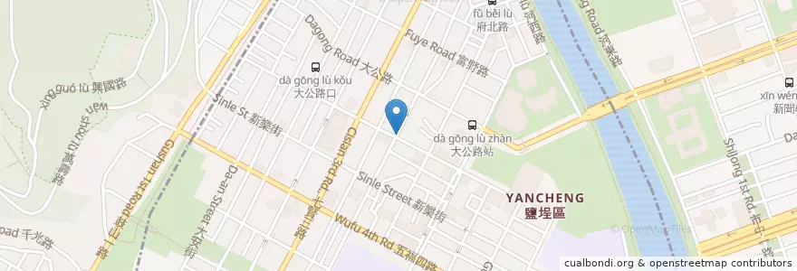 Mapa de ubicacion de Pinguo Pinguo en تايوان, كاوهسيونغ, 鹽埕區.